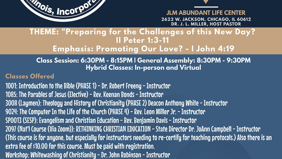 UBSC Congress of Christian Education Presents Congress of Christian Eduaction 75th Annual Session