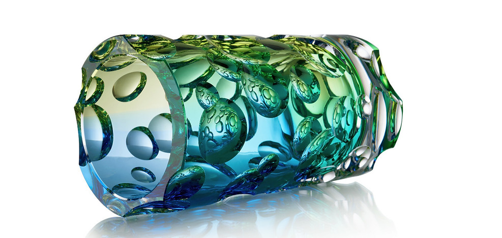 Natural Garnet Necklace and Art Glass by the local artists in The Gallery Shop 