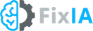 Logotipo de FixIA, representa nuestra agencia de inteligencia artificial, automatización de procesos y chatbots