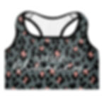 Dark Leopard Padded medium support sports bra