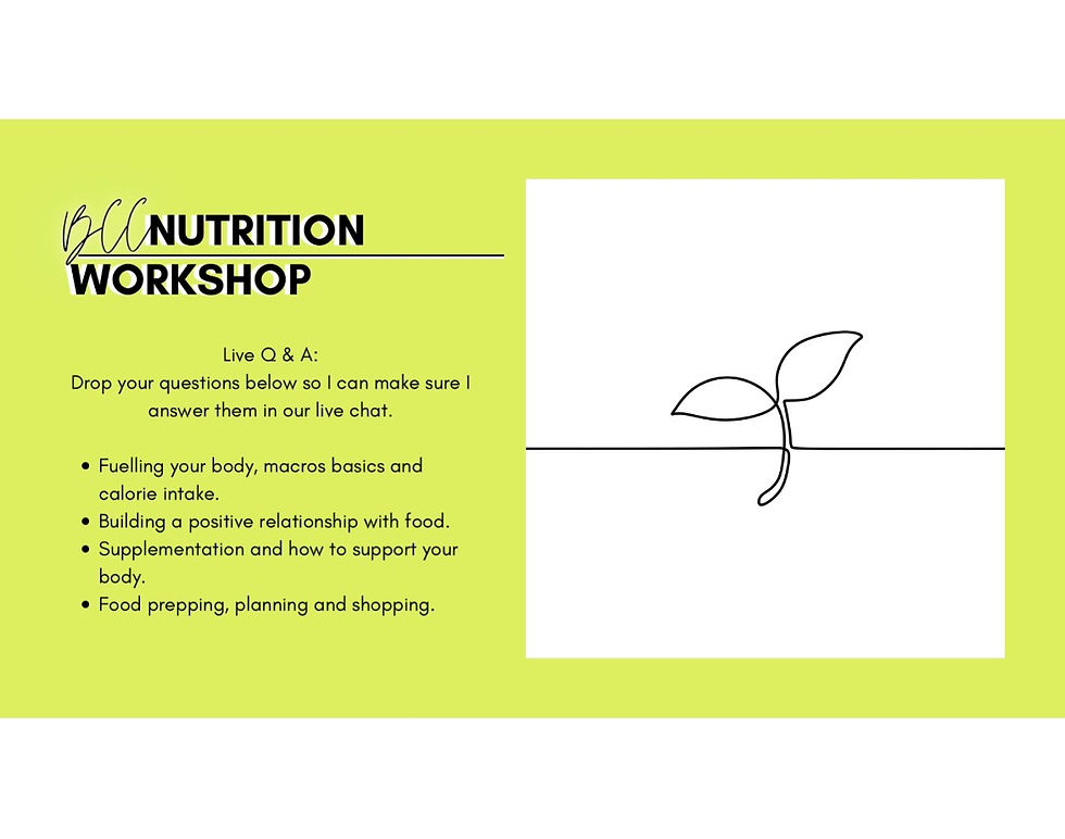 Nutrition workshop 🌱
