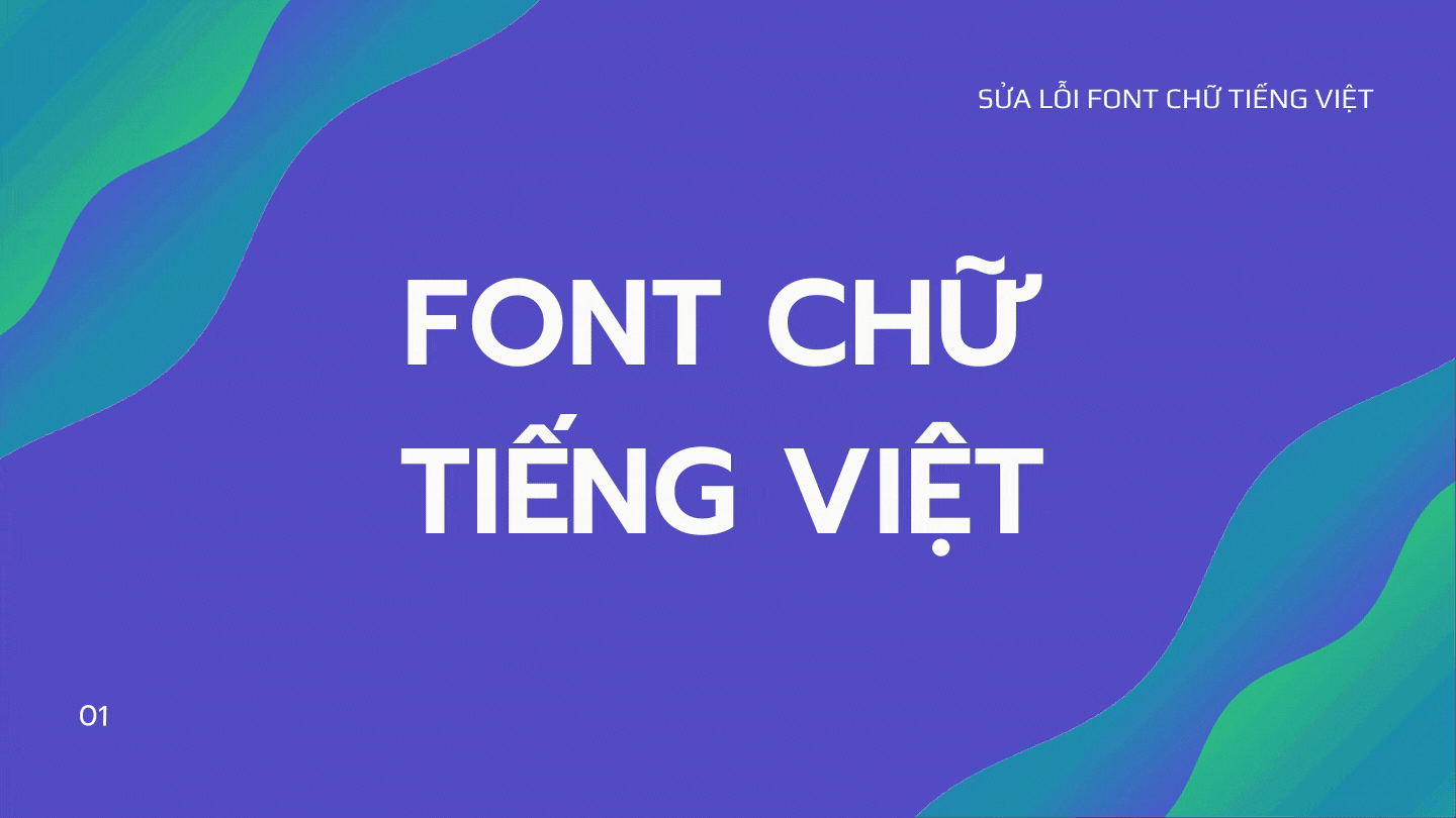 Font chữ tiếng việt