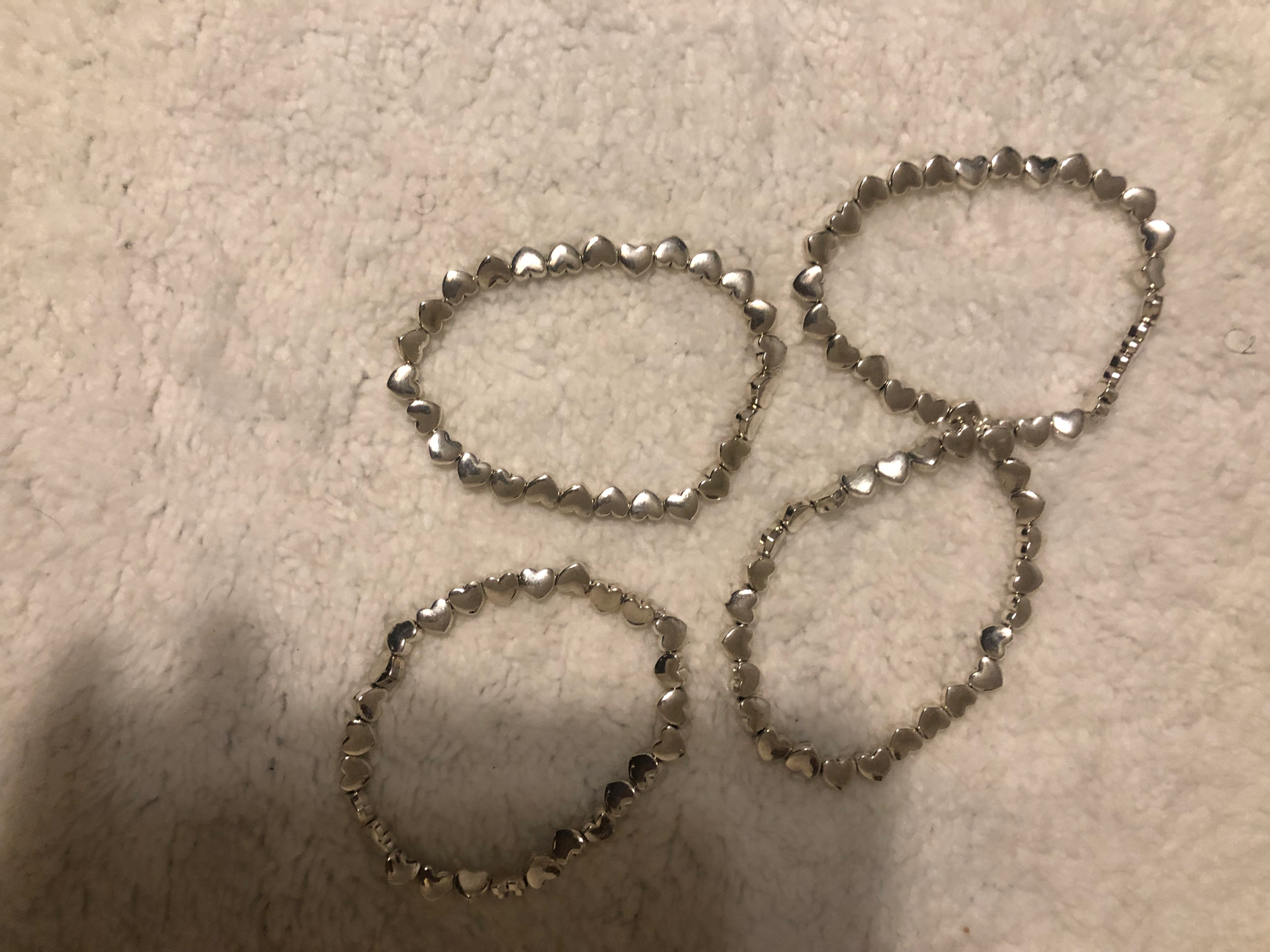 Silver Hearts Bracelet
