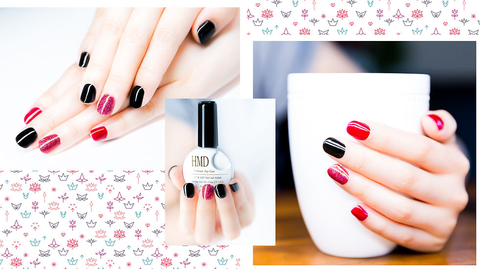 Thumbnail: HMD Soak Off UV LED Base Coat and Mirror Shine NO WIPE Top Coat Gel Nail Polish