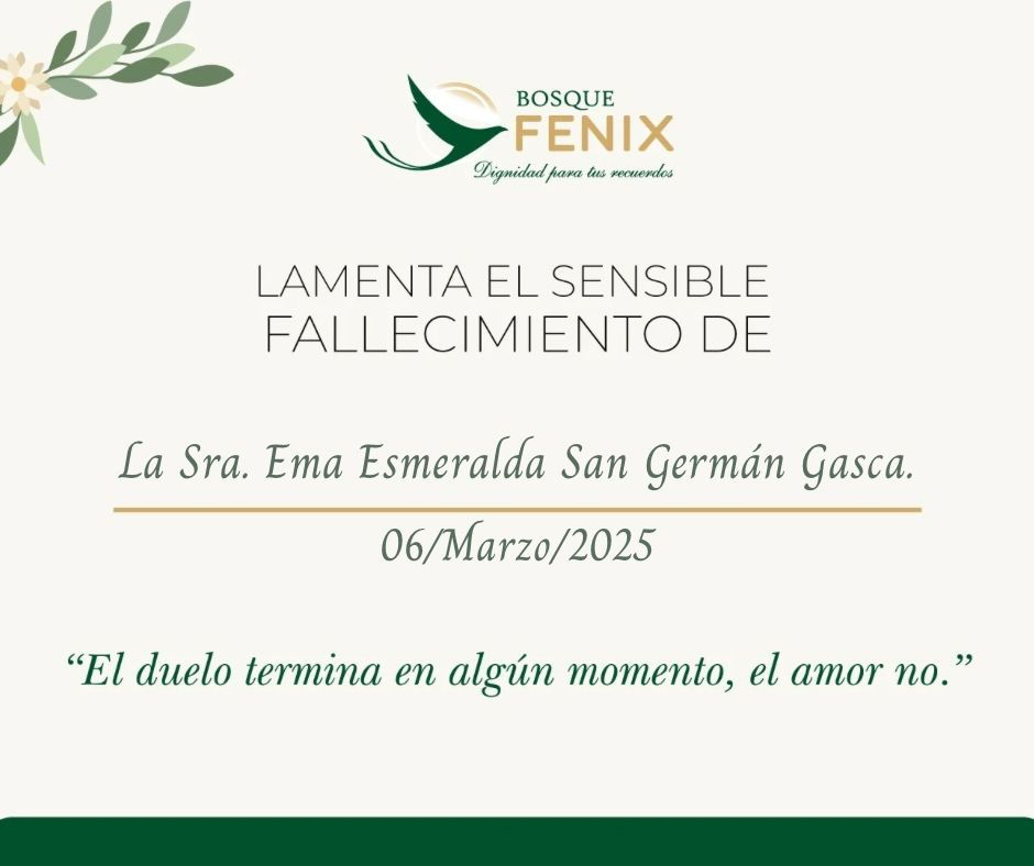 La Sra. Ema Esmeralda San German Gasca