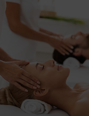 Couple Enjoying Head Massage Together, L