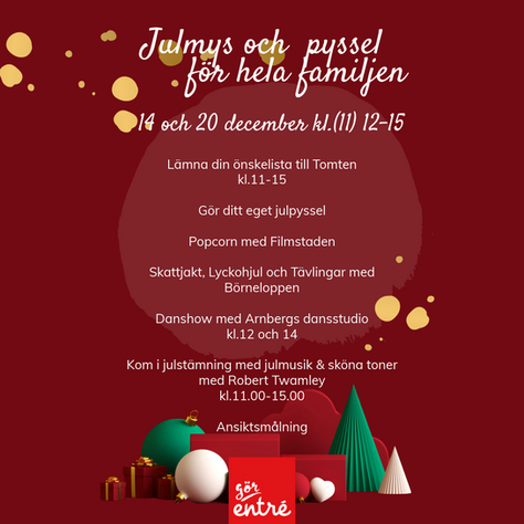 Jylmys och julpyssel på Entré
