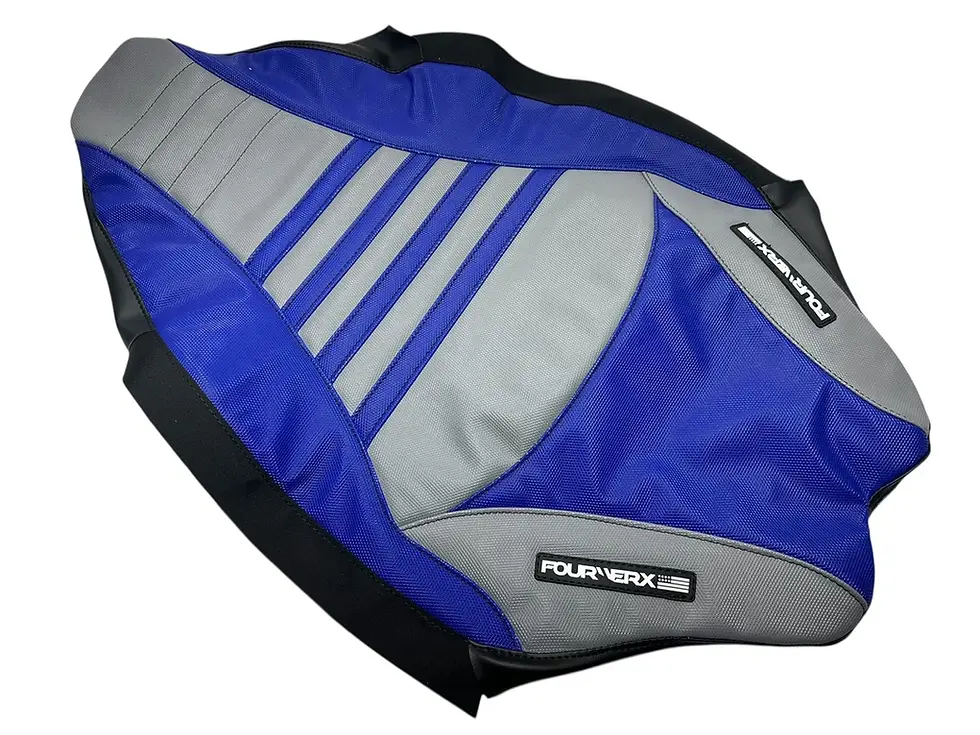 Housse de siège Fourwerx V2 Yamaha YFZ450R 2009+ Gris / Bleu