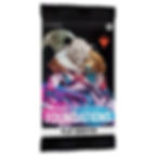 Magic the Gathering Foundations Play Booster pack with white tiger artwork, sixteen cards