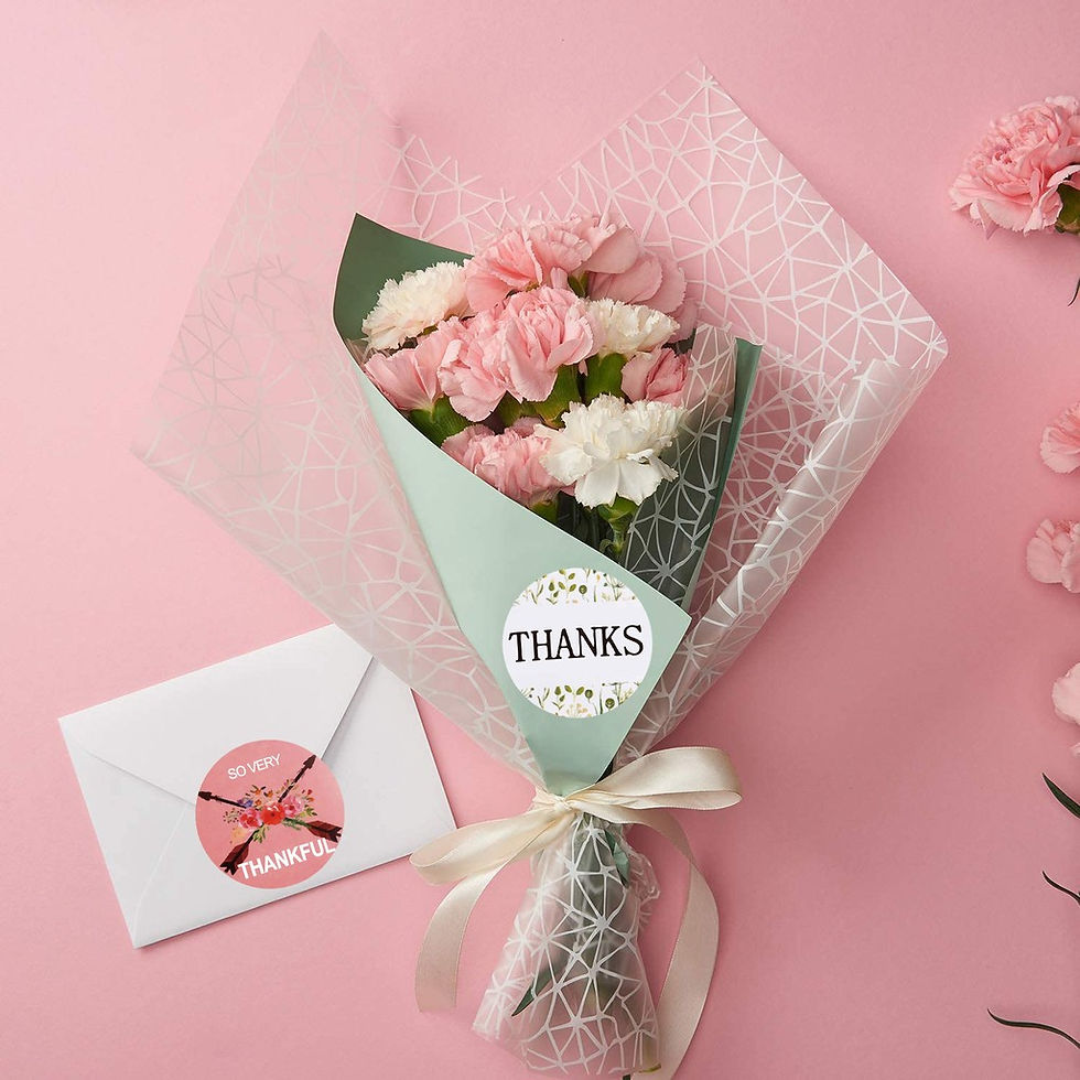 Thumbnail: Thank You Stickers Professional Labels For Supporting Business Flower