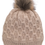 Thumbnail: Ladies Fashion Hat With Faux Fur Pompom With Coral Fleece Lining