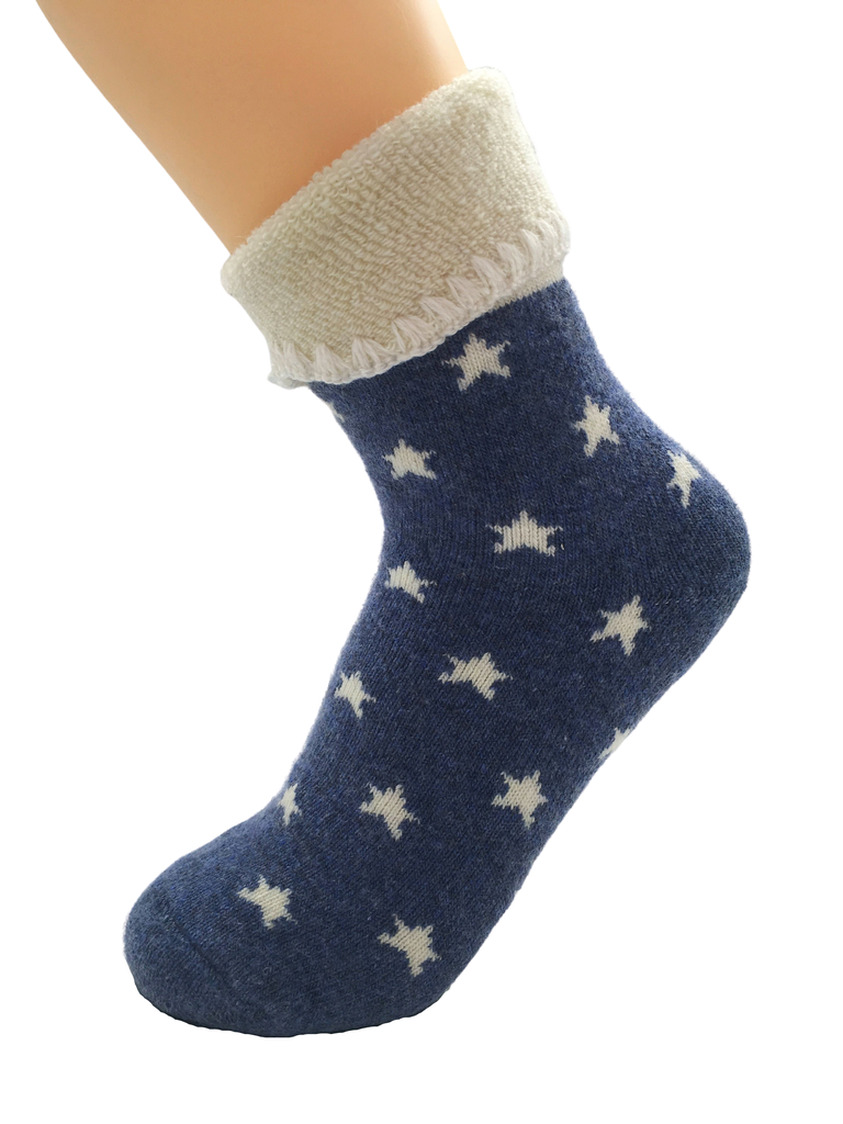 Thumbnail: Girls Angora Socks 3 Pairs Dots /Star/ Stripes Design