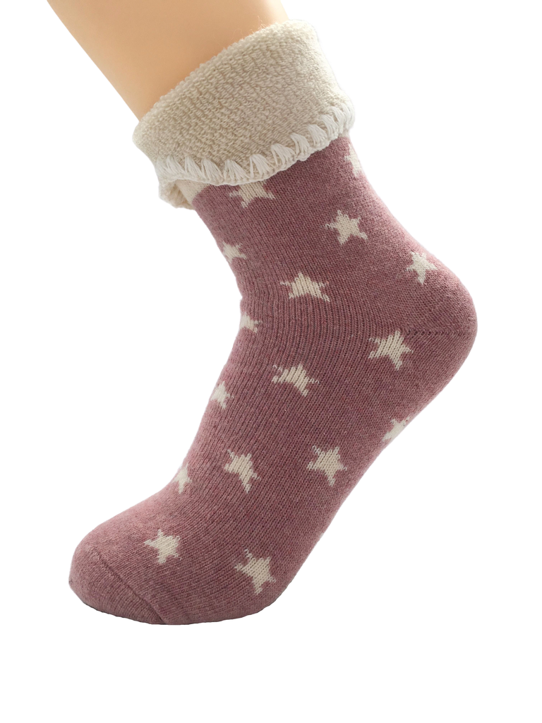 Thumbnail: Girls Angora Socks 3 Pairs Dots /Star/ Stripes Design