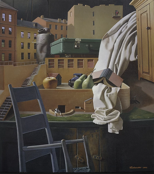 The Stairway where my Brother Fractured a Finger Nicholas Zalewski art
