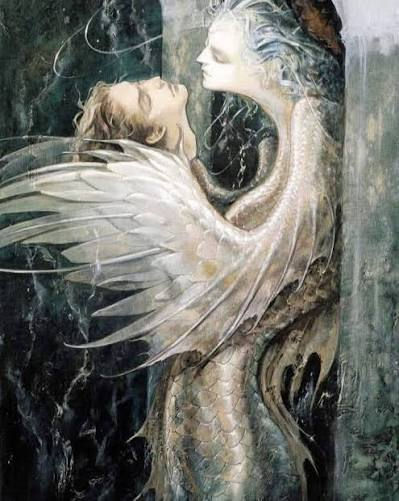 Andrea Pecchia, "Angel and Mermaid Embracing"