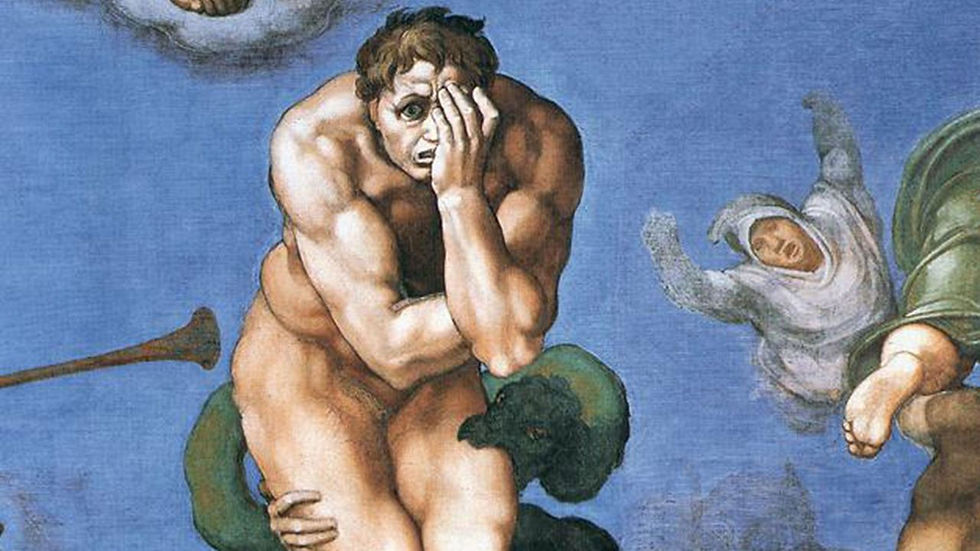 detail from Michelangelo, "The Last Judgment" (1541)