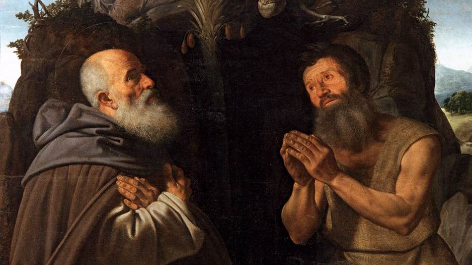 Giovanni Gerolamo, "Santi Antonio Abate e Paolo Eremita" (1525)