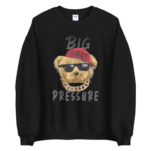 Big Pressure! Sweatshirt (White Black) Plush XLI Laundry