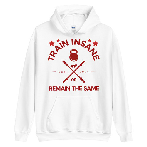 Train Insane Hoodie (White, Red Black, Red) Plush XLI Laundry