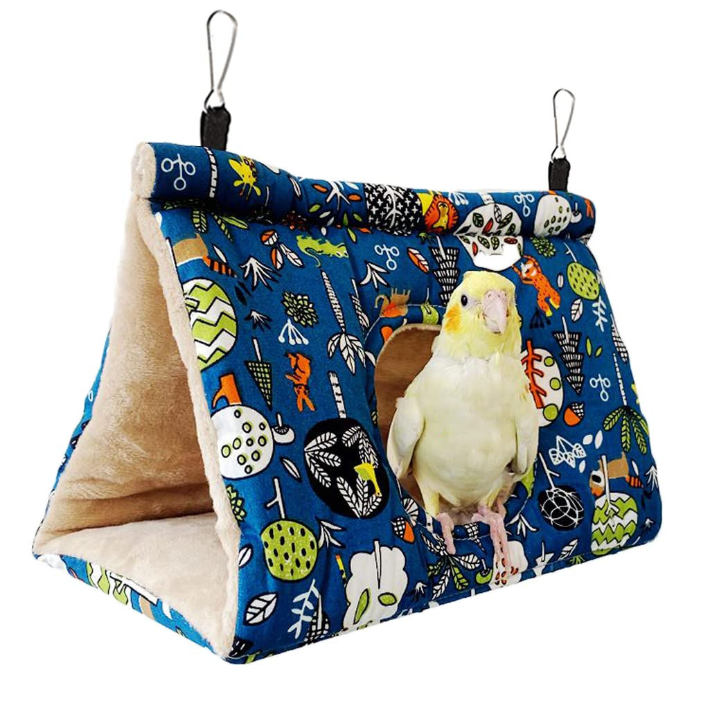 Xungieto Warm Bird Nest House for Cages Hanging Bird Bed Plush Bird Hammock Wint