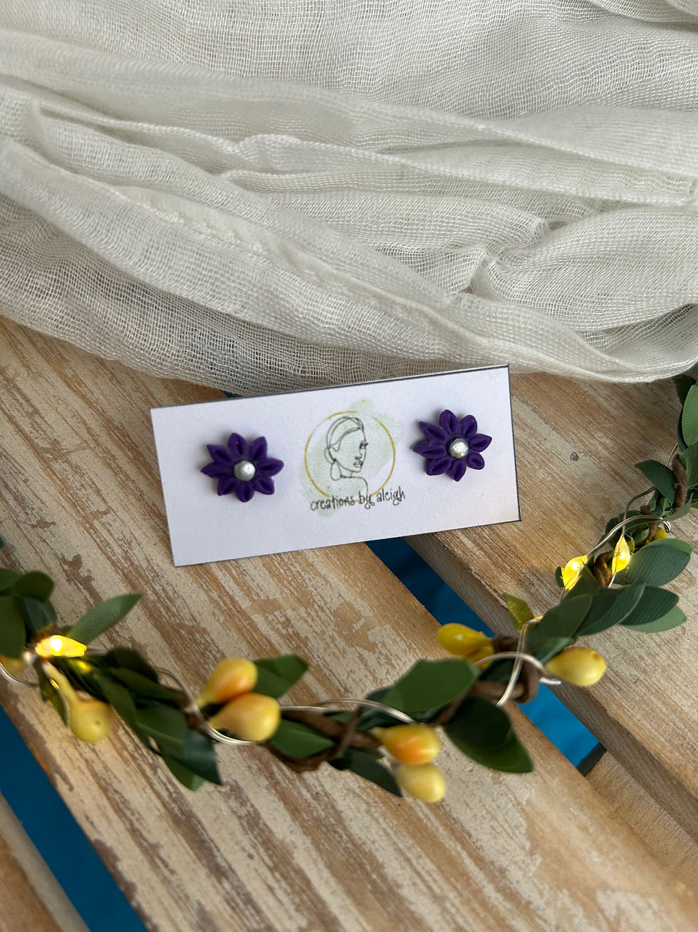 Thumbnail: Cool Color Flower Studs