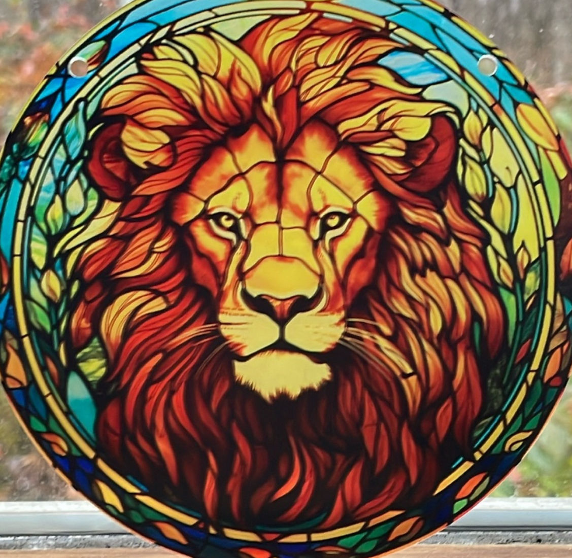 Suncatcher Acrylic Decorative Lion Wildlife Animal Home Cabin Office Decor