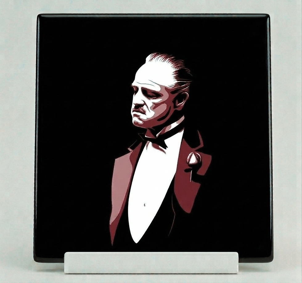 Azulejo The Godfather com ilustração de Marlon Brando