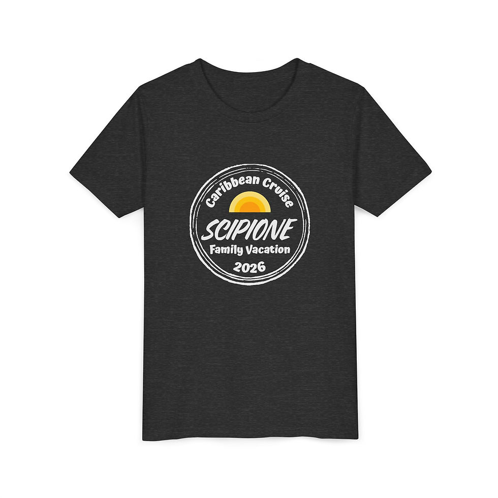 Thumbnail: Custom Family Vacation Youth Tee, Caribbean Cruise, Matching Family Tee