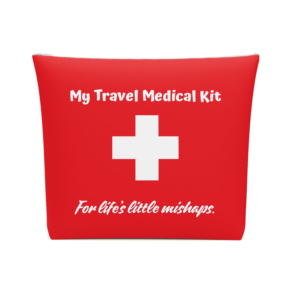 Travel Medical Bag, Red Travel Bag, First Aid Kit Bag, On-the-Go Bag