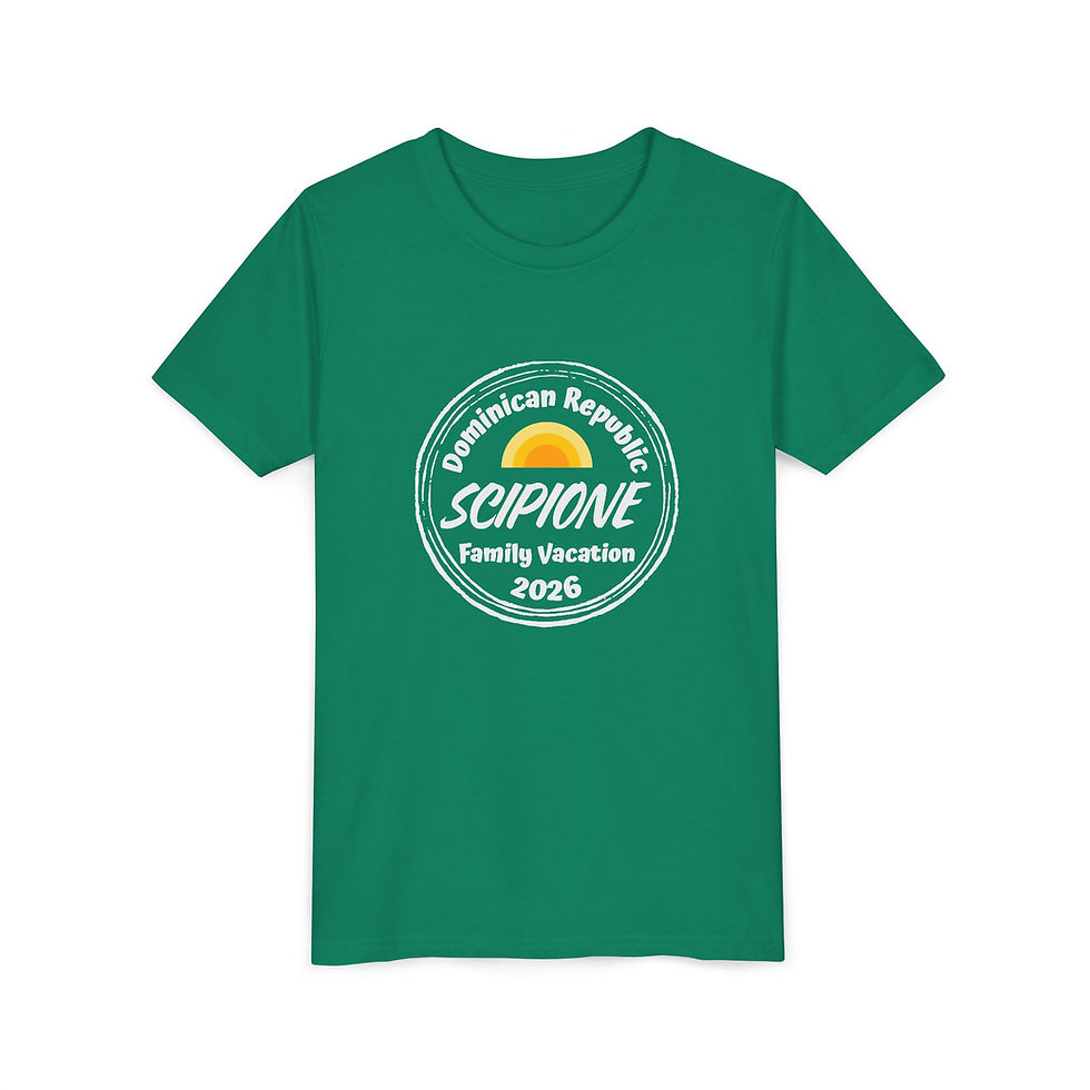 Thumbnail: Custom Family Vacation Youth Tee, Dominican Republic, Matching Family Tee