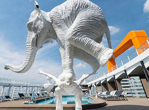 Elephant sculpture from Celebrity ship