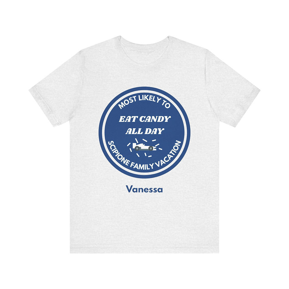 Thumbnail: Most Likely To Eat Candy All Day Tee | Fun Family Vacation Shirt