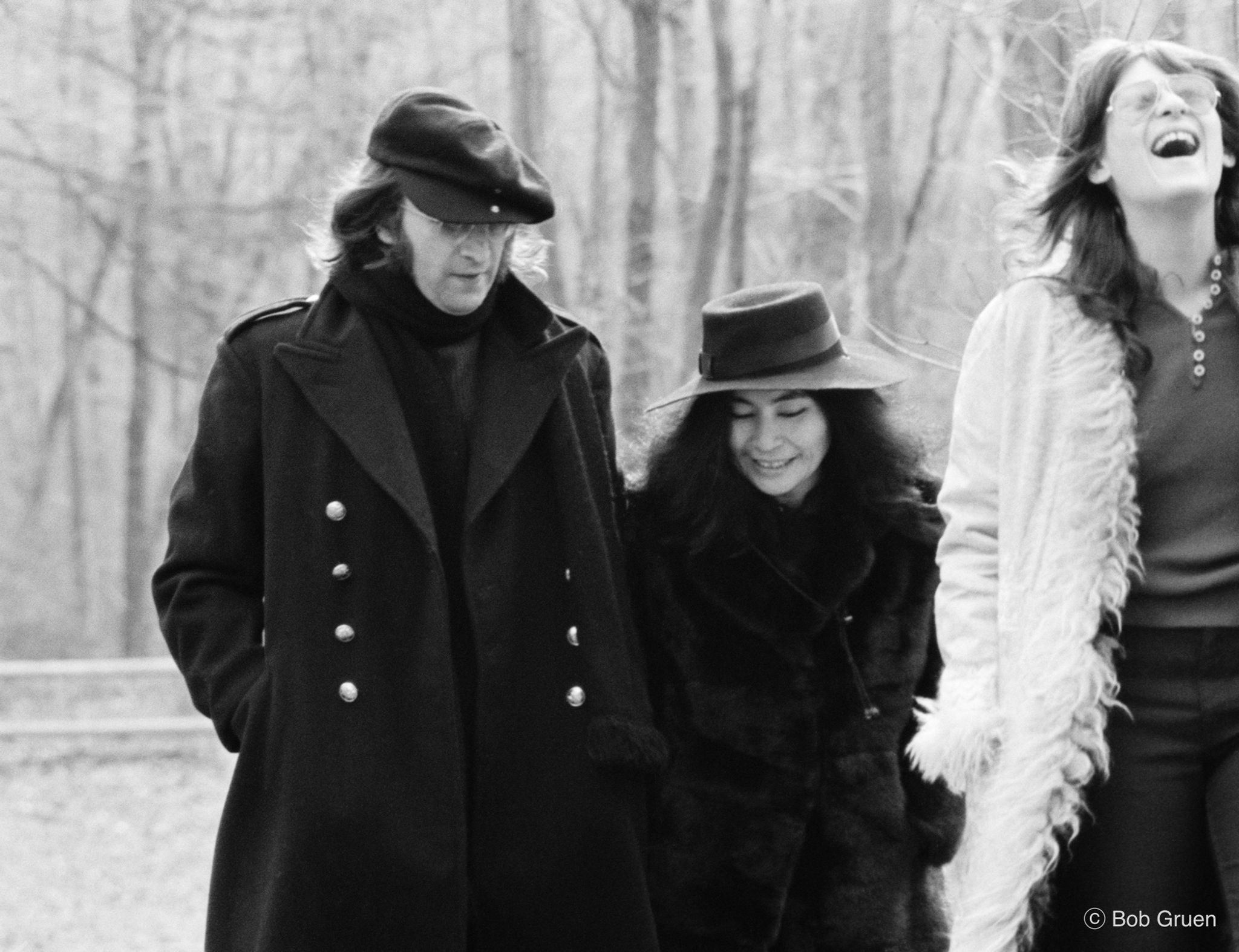 John Lennon, Yoko Ono & Nadya Gruen. Greenwich, Connecticut, 1973