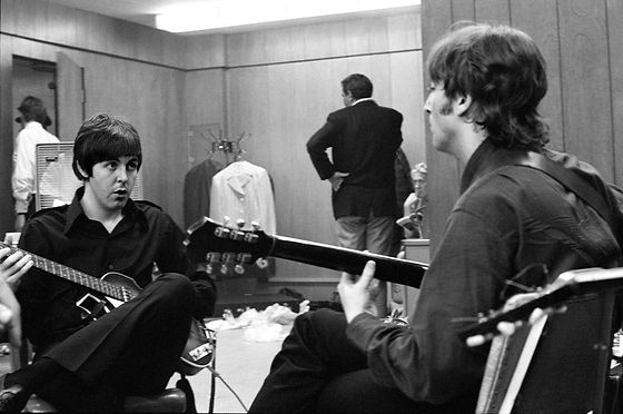 Paul McCartney and John Lennon Backstage, Olympia Stadium, Detroit