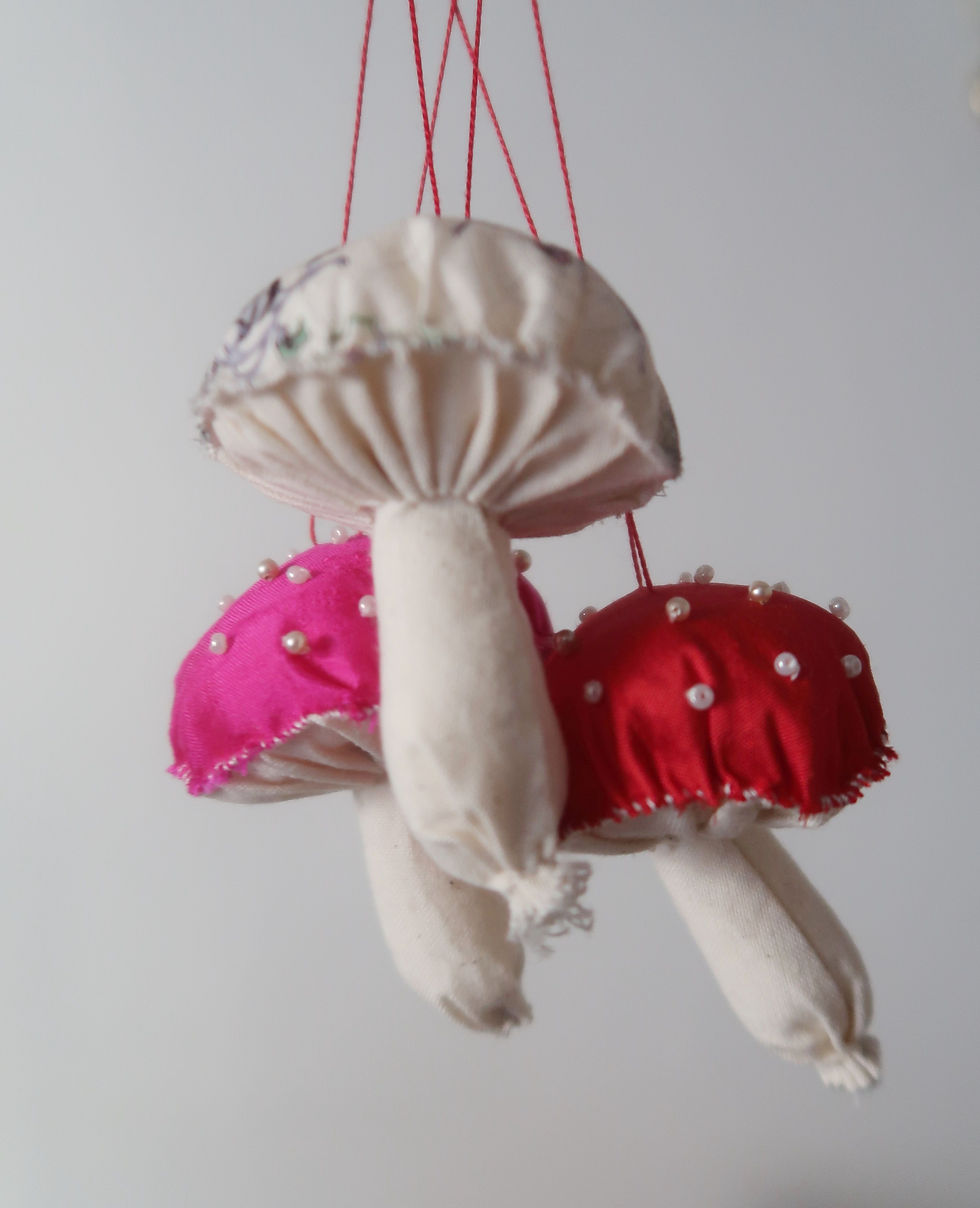 Thumbnail: Mushroom Magic ~Brooch or Ornament ~ PDF Pattern