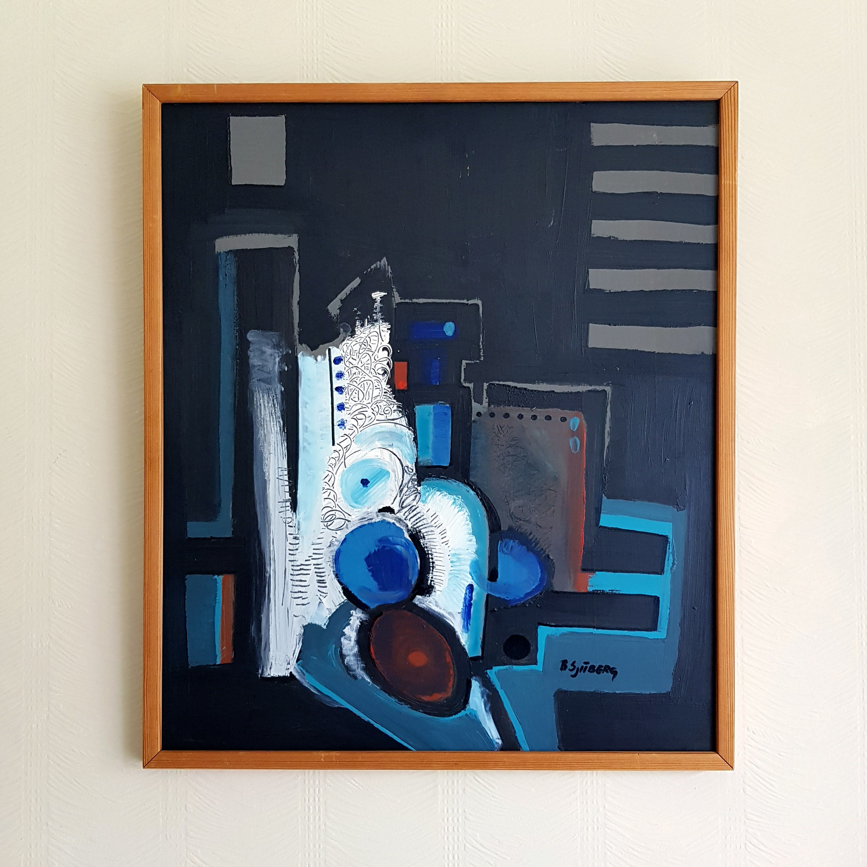 Blue & Black Abstract 