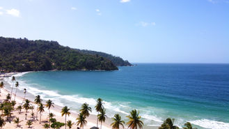 Sunny day at Maracas Beach in Trinidad