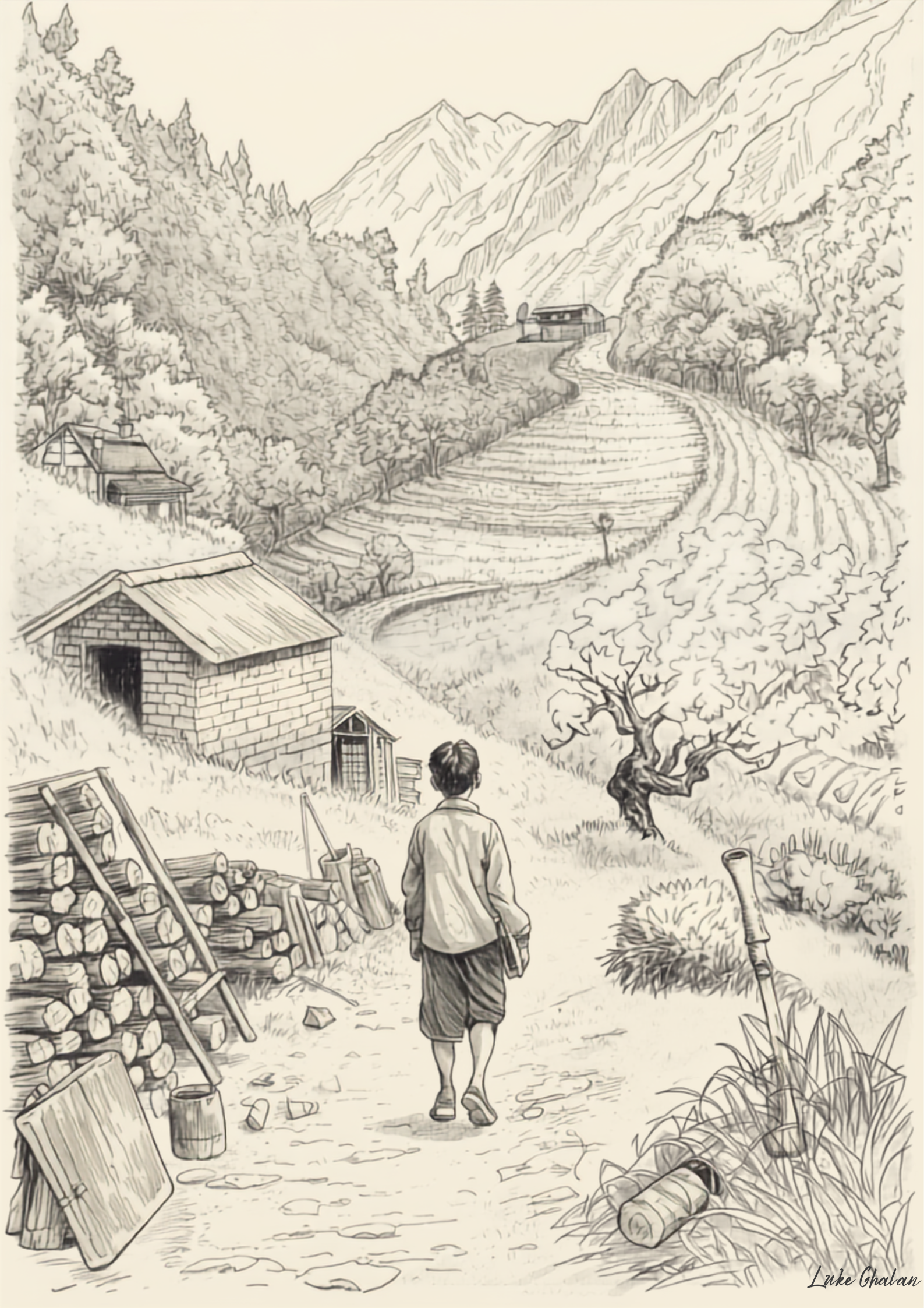 An evocative landscape representing the journey of perseverance and faith in the face of hardship.