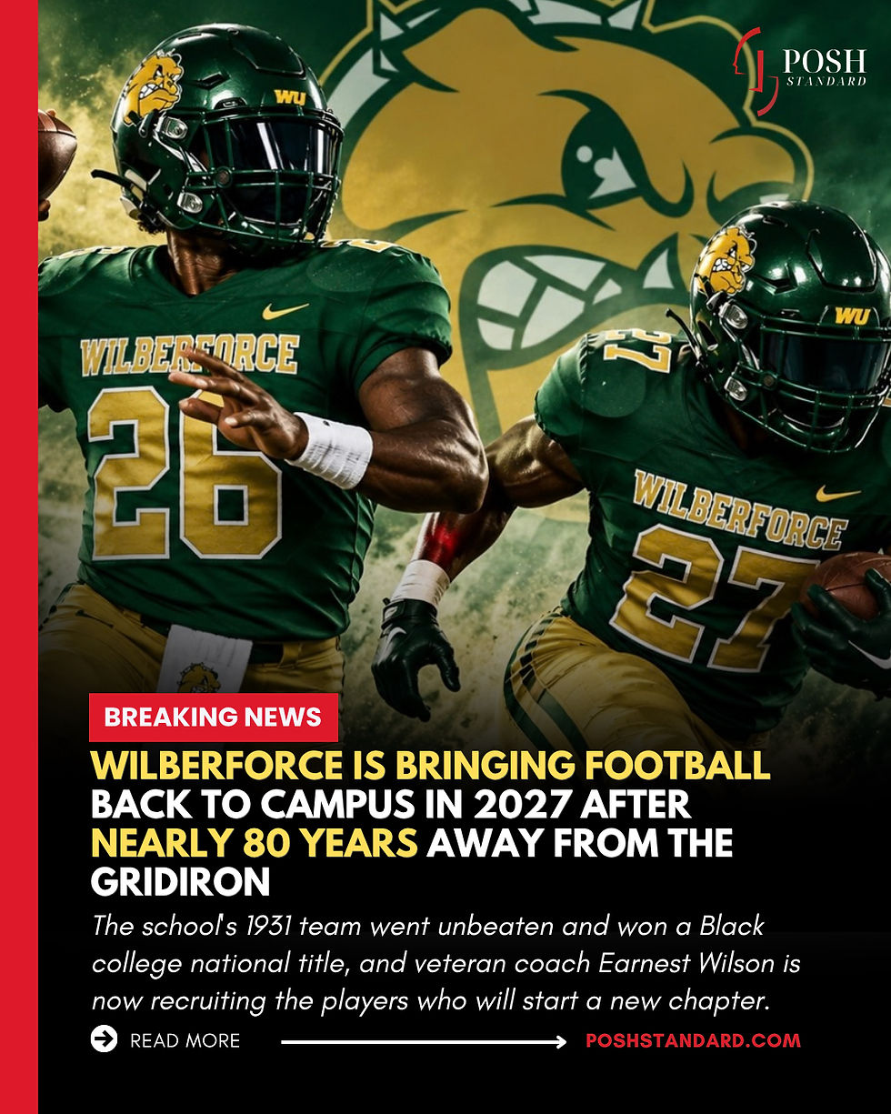 Wilberforce Is Bringing Football Back After Nearly 80 Years