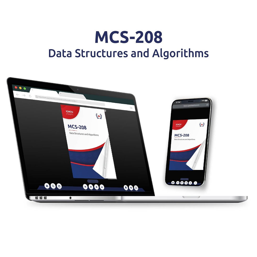 Thumbnail: IGNOU Insight: Data Structures and Algorithms | MCS-208 | eBook