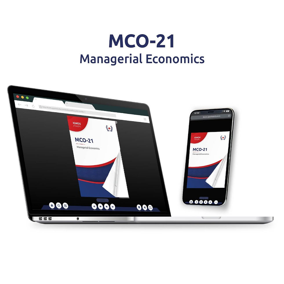 Thumbnail: IGNOU Insight: Managerial Economics | MCO-21 | eBook