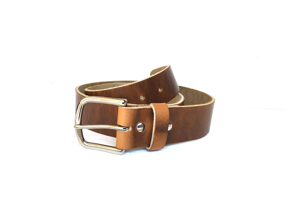 Thumbnail: Horween Sunflower Brown Belt 1.5 inch