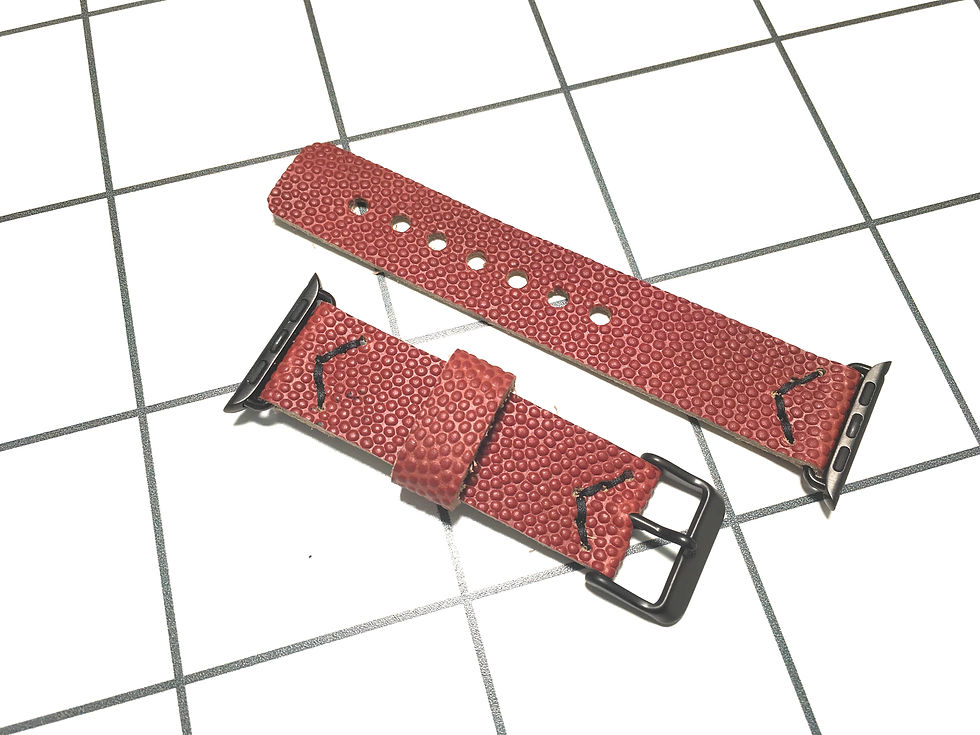Thumbnail: Apple Watch 9 Football Watch Band, Horween Leather Football Strap, Footbal