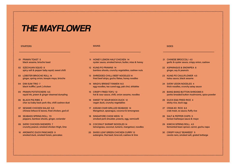 HARRIS&SKYEMENUS - Mayflower