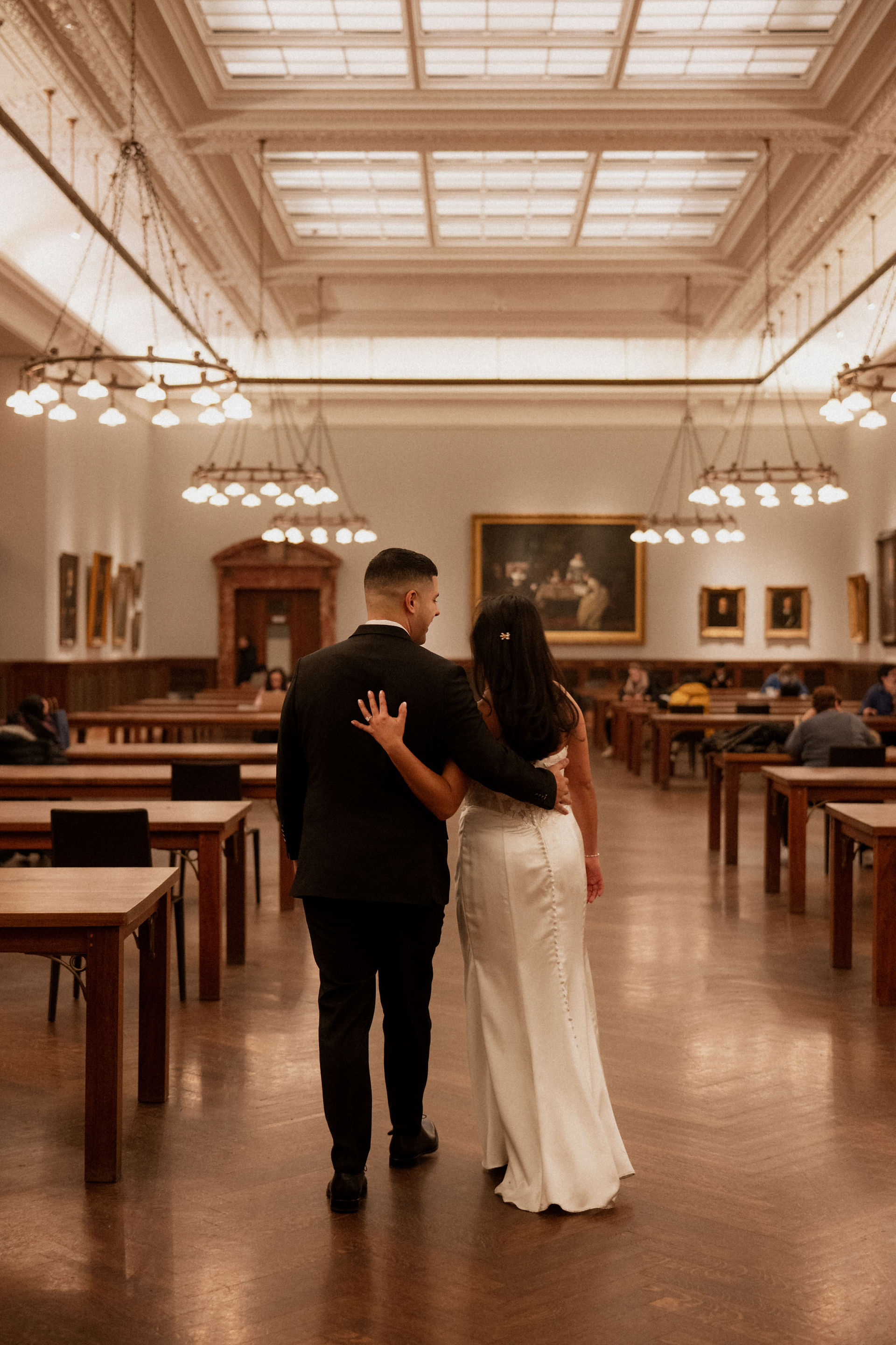 a couple who took the steps to get married in nyc