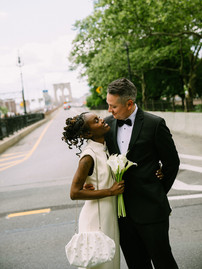 city hall elopement couple portraits nyc candid film