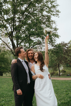 small wedding ceremony central park nyc film photography