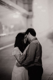 proposal photography NYC black and white embrace