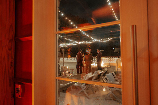 Nostalgic film photographer NYC wedding portraits during reception