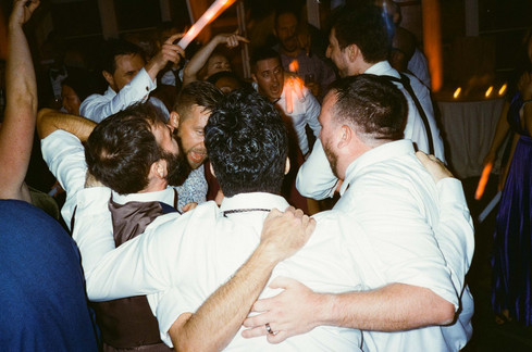 Cinematic wedding photographer NYC open dancing reception party by All The Feels